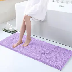 Olanly Chenille Bath Mat Fashion Non-Slips Soft Fluffy Bath Mats For Bathroom Super Absorbent Floor Mats Washable Bathroom Mat