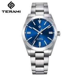 TERAMI Automatic Mechanical LIGE Watch Men European American Business Leisure Wristwatch Luxury Silver Luminous Waterproof Watch