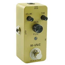 M-VAVE FUZZ Vintage Fuzz Guitar Effect Pedal Zinc Alloy Shell True Bypass Electric Guitar Pedal for guitar parts DJ Equipment