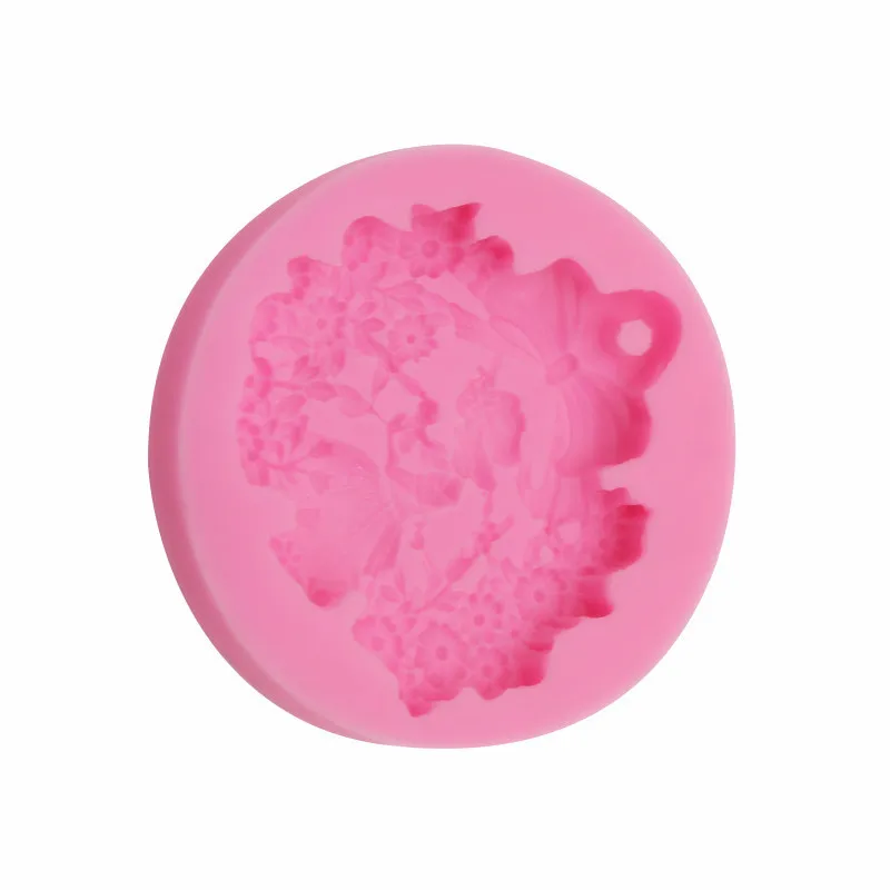 Punch-Free Princess Cluster Fondant Baking Little Angel Flower Silicone Cake Mold Plaster Aromatherapy Mould