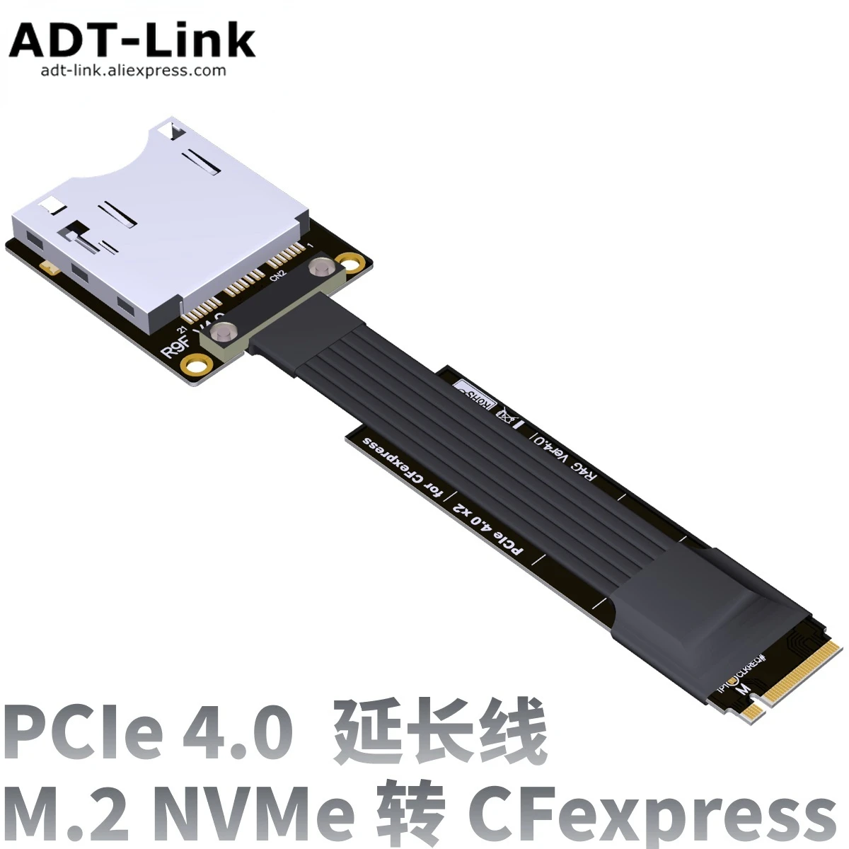 

CF express type b To M.2 NVMe 2280 KeyM SSD PCIe 4.0 Gen4x2 Extension Cable For Canon R5 Nikon Z6Z7 XBOX Memory Card Adapter