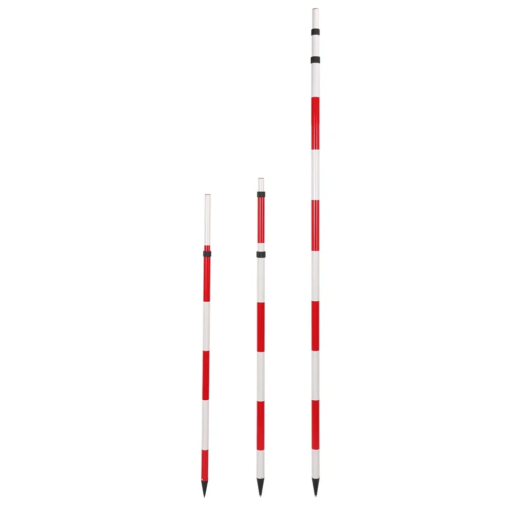 Hot sales 1M Per Section 2M,3M,5M Available 2/3/5 Sections Surveying Accessories Stainless Steel/Aluminum Range Pole With Carry