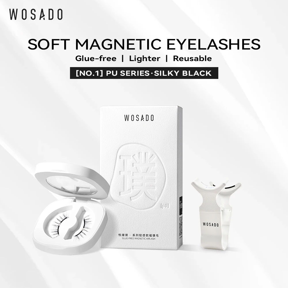 WOSADO Magnetic Lashes No.1 SILKY BLACK Persistent Emulation Reusable Safe Dupont Natural False Eyelashes