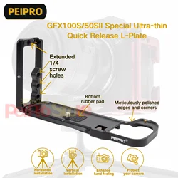 PEIPRO GFX100S/50S2/100SII Plate aluminum quick Release plate camera bracket Hand Grip for Fujifilm GFX100S 50SII GFX100SII