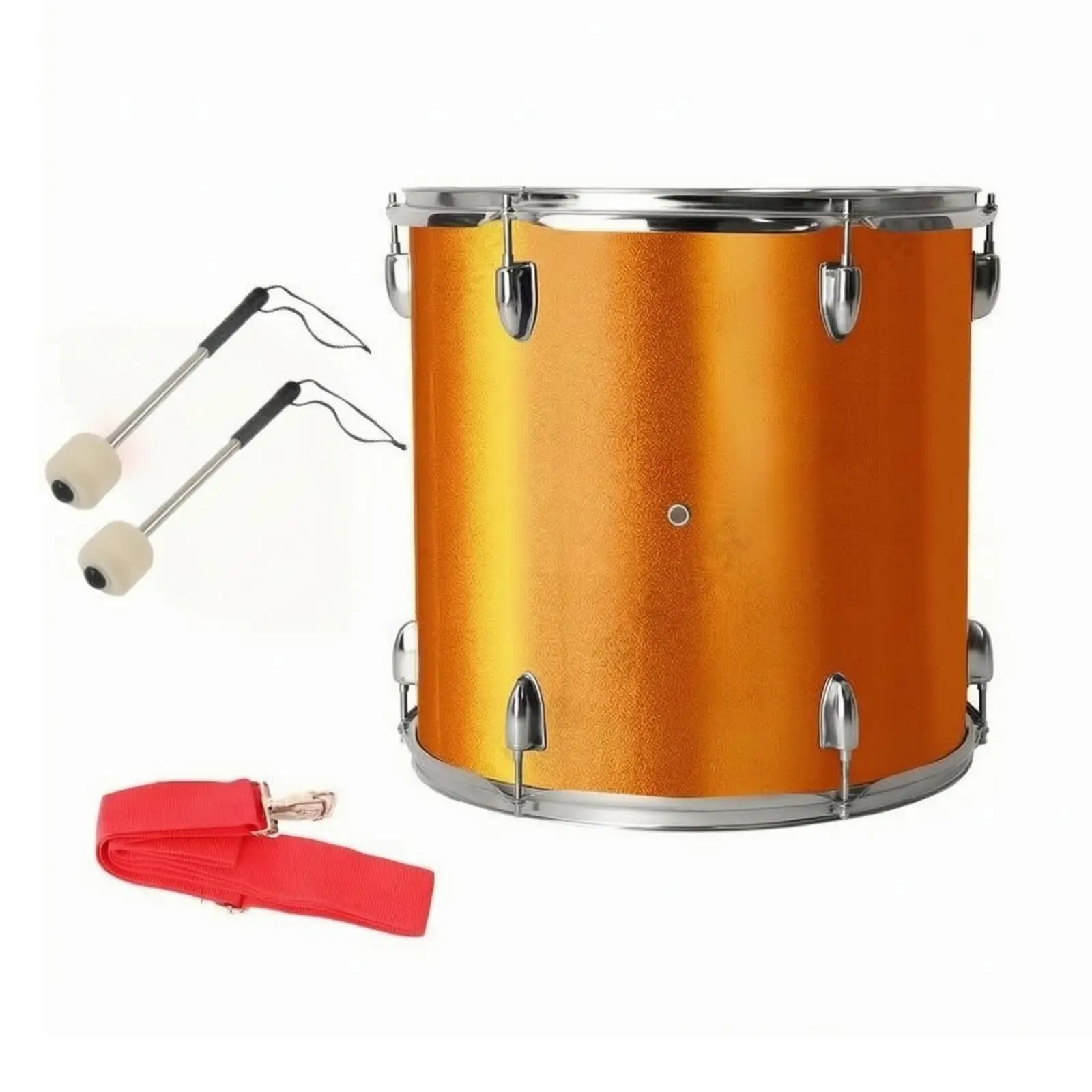 Adjustable Marching Drum with Strap Sturdy Cheering Drum with Drumsticks Sturdy