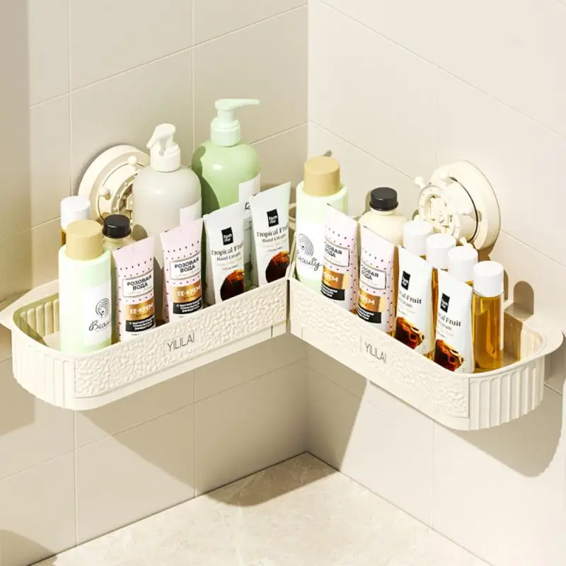 

Bathroom Storage Rack Wall Mounted Removable Punch Free Shower Storage Rack Space Saving Shower Gel Storage Rack