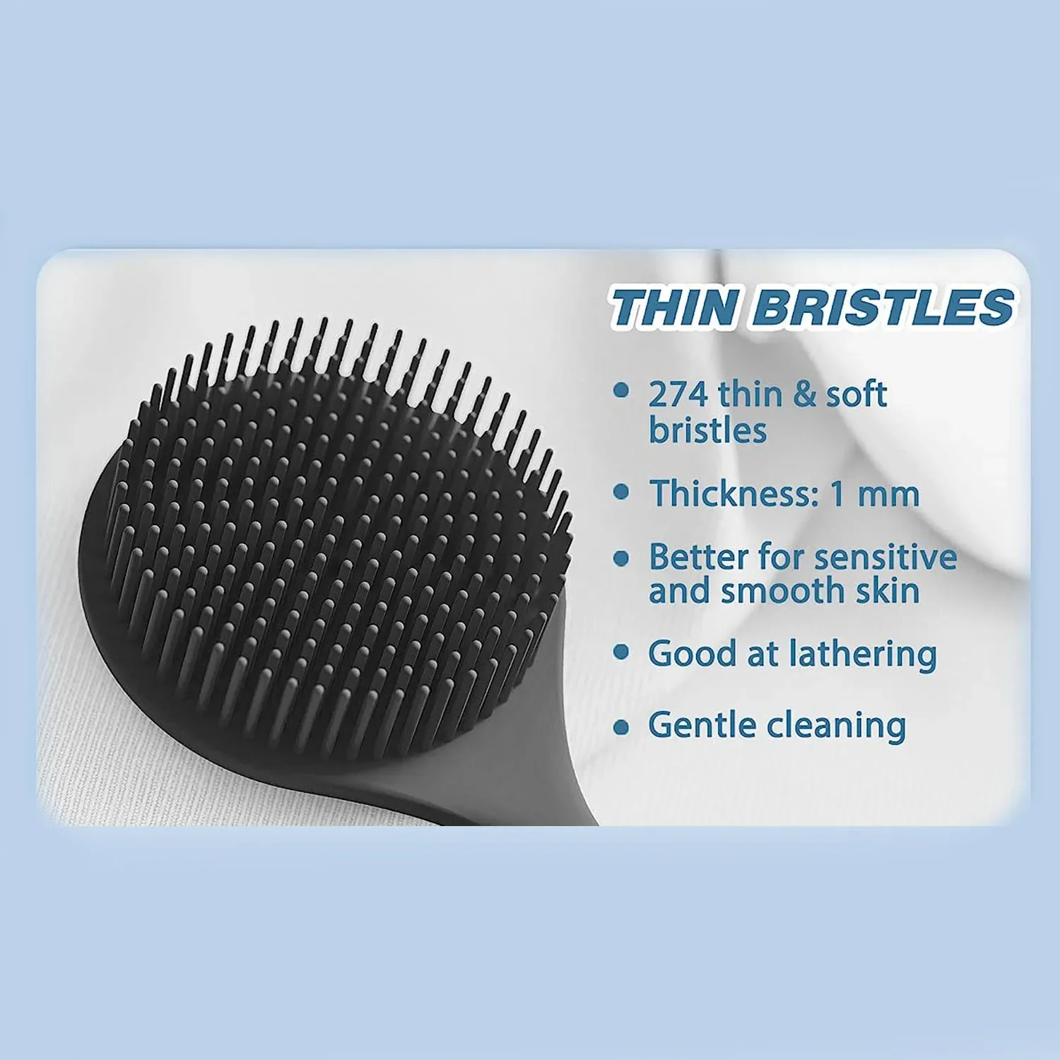 Bath Soft Back Brush Bath Shower Sponge Scrubbing Brush with Handle Exfoliating Scrub Skin Massager Exfoliating Bathroom Brush