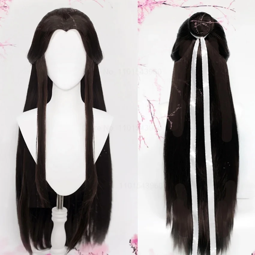 Anime ciel bénédiction officielle Cosplay Xie Lian perruque cheveux noirs Tian Guan Ci Fu Hanfu perruques XieLian Cosplay perruque