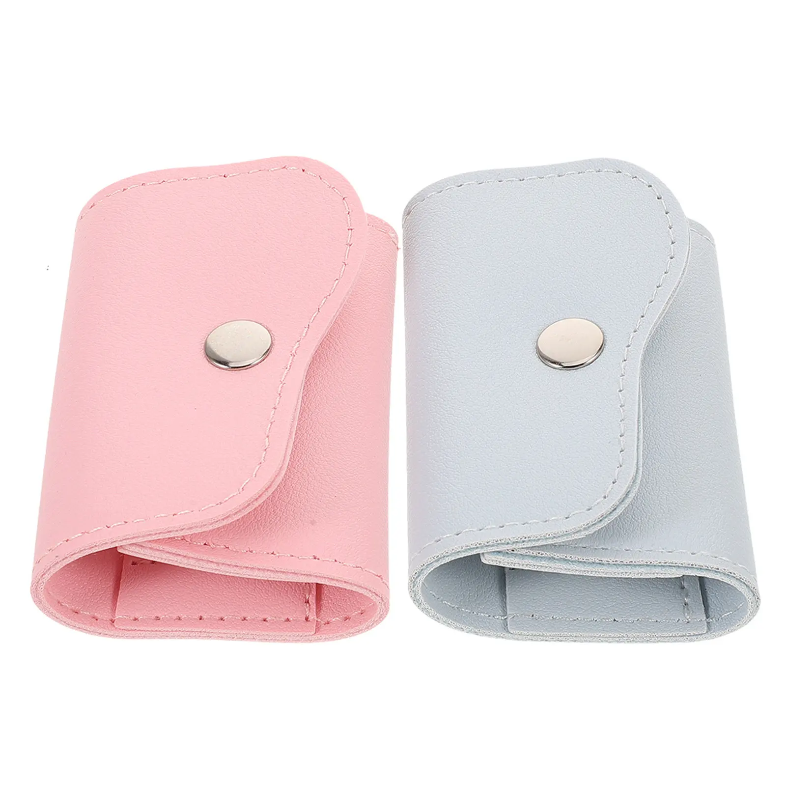 

2Pcs Nail Drill Bits Storage Case Portable Snap Closure Clear Display Nail Tool Organizer for Salon Travel Manicure