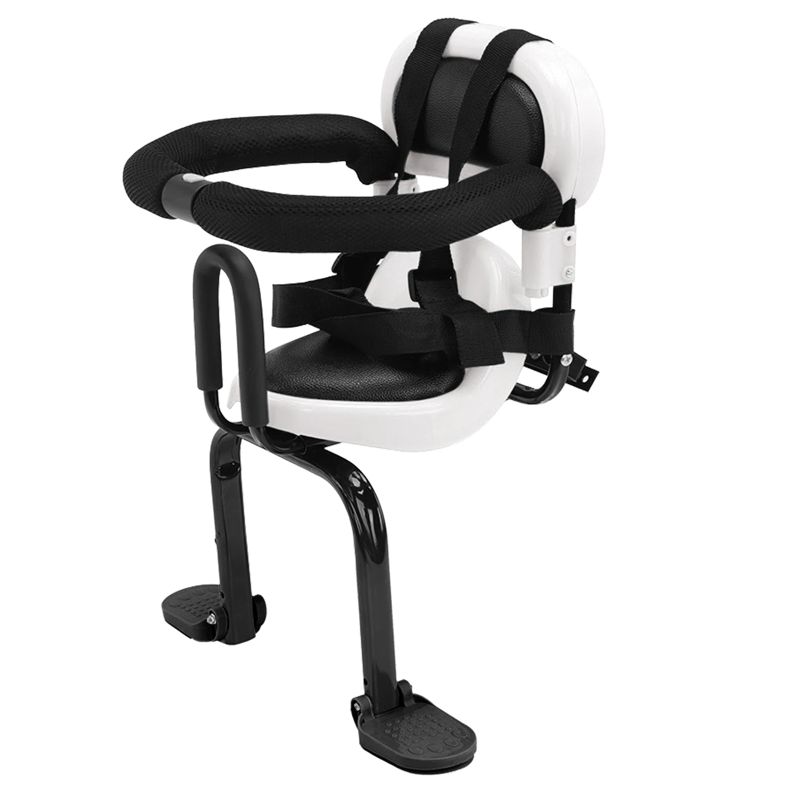 

Заднее детское велосипедное сиденье, велосипедное сиденье для малышей с U-образной ограждением, складной подставкой для ног и ремнем безопасности, детское велосипедное сиденье