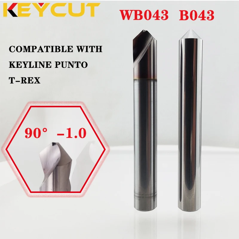 

KEYLINE Milling Cutter HB043 Carbide D6 90° P-1.0 and Punto Tracer B043 Fits KEYLINE PUNTO T-REX 303 Aftermarket Locksmith Tools