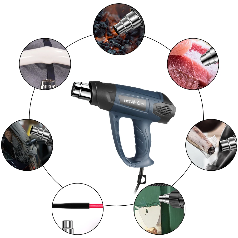 Industrial Hair dryer Heat Gun 1800W Hot Air Gun Air dryer for soldering Thermal blower Soldering station Shrink wrapping Tools