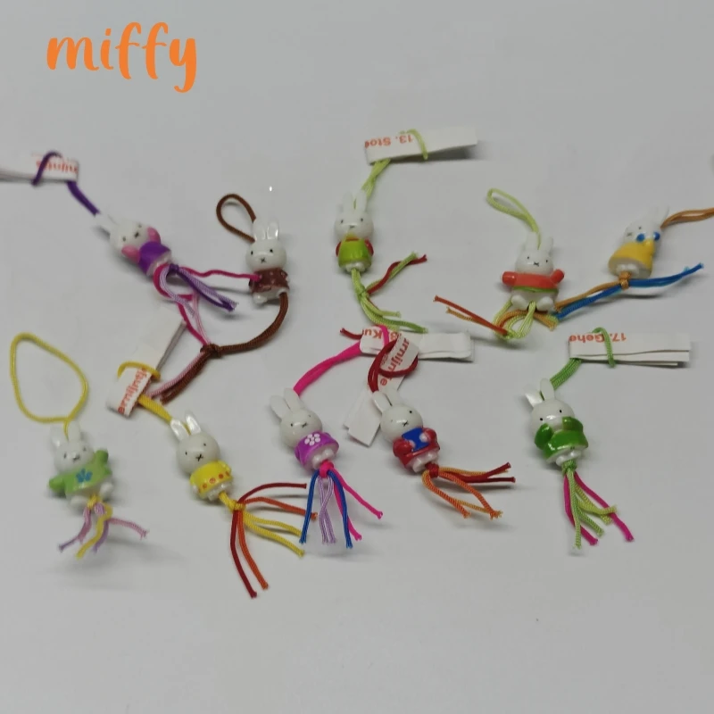 Cartoon Miffys Rabbit Action Figures Cute Rabbit Keychain Pendant Mobile Phone Bag Decoration Collectible Toys Children\'s Gifts