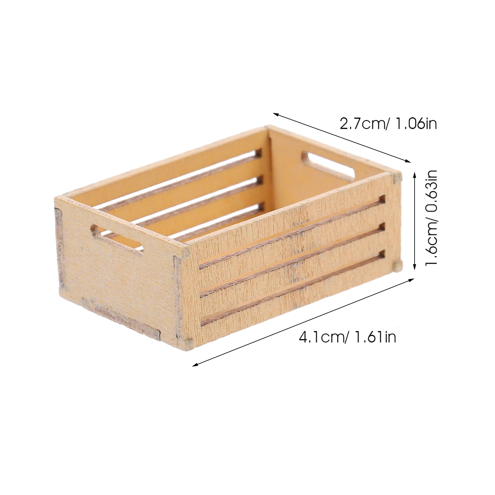 Paniers de rangement en bois pour modèles miniatures, cadre de fruits, scène, accessoires de maison