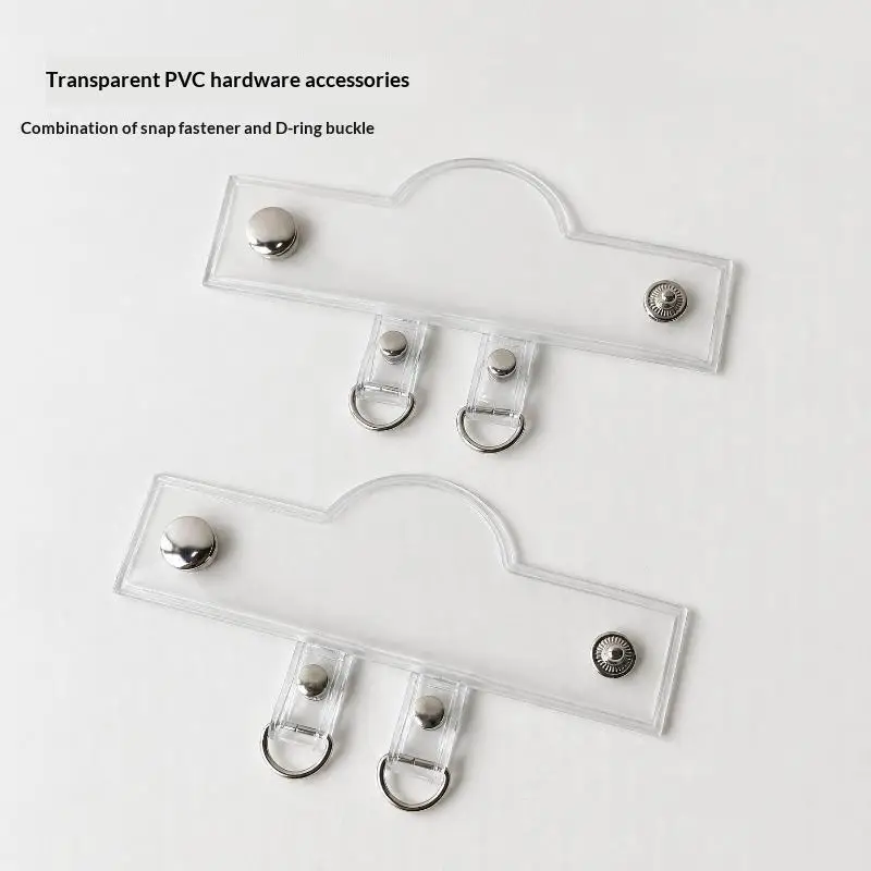 5 Stück hochwertige PVC-Taschenriemen-Verlängerungsschnallen, transparente Rucksack-Schnallen, Schnappverschluss-Clips, Gepäckzubehör – Detail 2