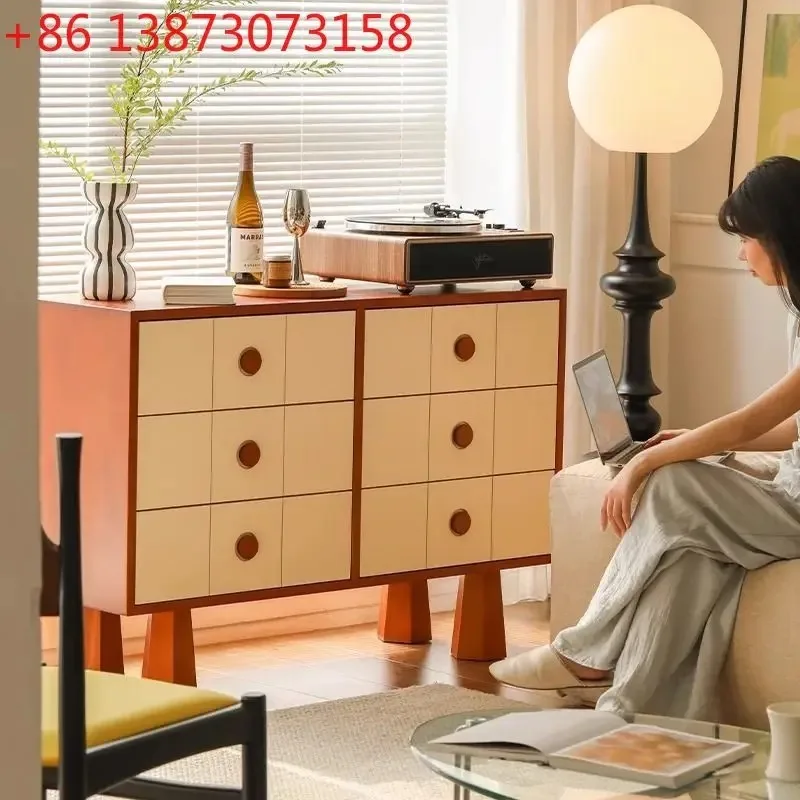 

Мутин винтажный комод из цельного дерева для дома, гостиной, настенный шкаф для хранения, спальня, винтажный креативный сервант, шкаф