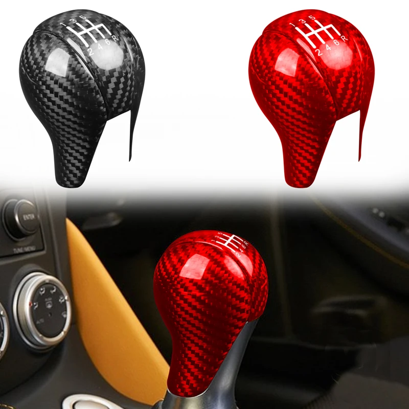 Dry carbon fiber automotive interior gear shift head cover Gear lever kit Car spare parts For Nissan 370Z