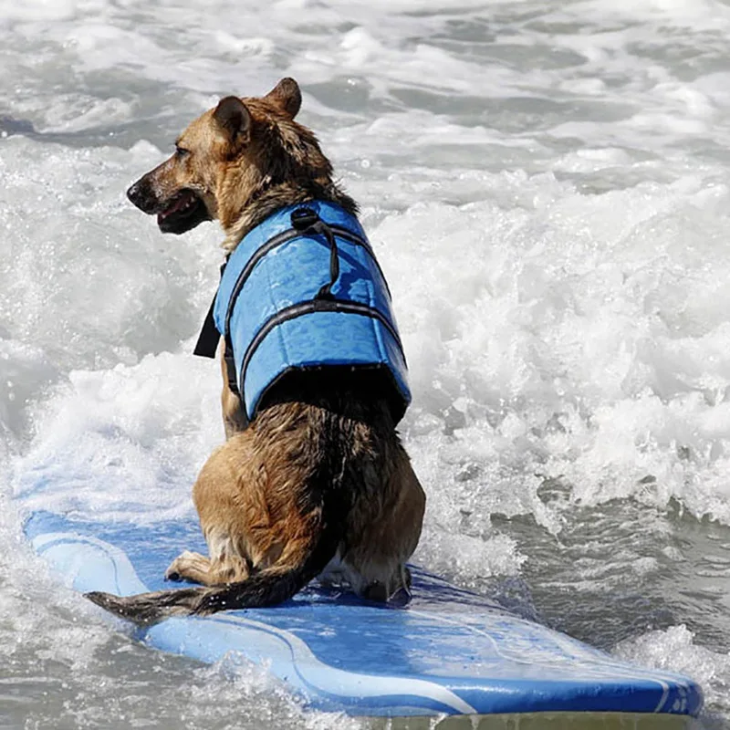 Dog Life Vest Summer Printed Reflective Pet Life Jacket Dog Safety Clothes Dogs Swimwear Pets Safety Swimming Suit