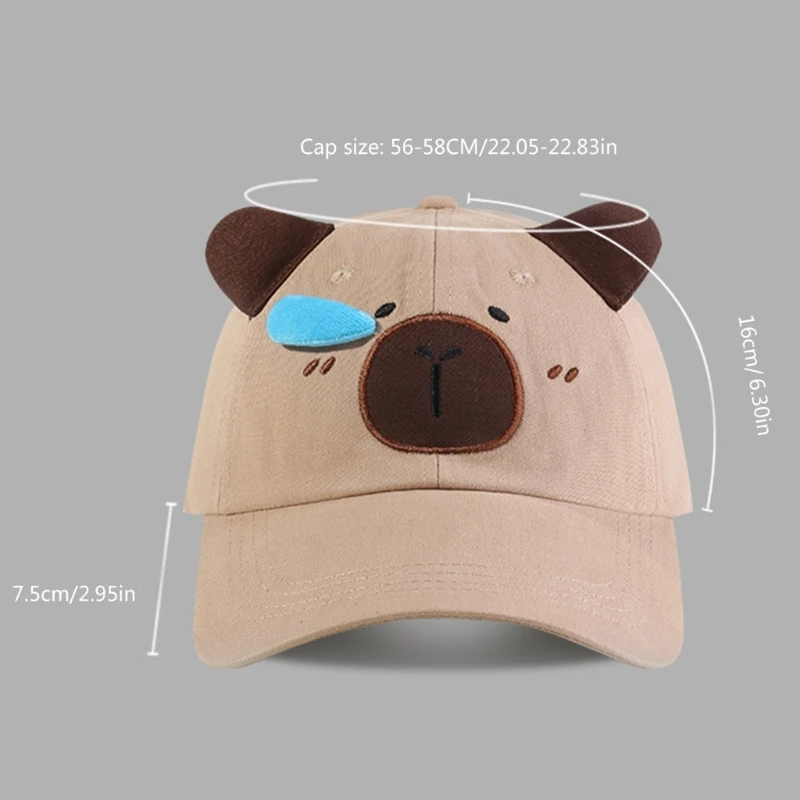 Sunproof Baseball Hat Streetwear Hat 3d Ear Sun Hat Unisex Headwear for Adult