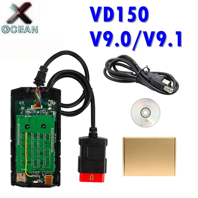 

Сканер OBD2 для автомобилей/грузовиков с V9.0 Bluetooth VD150 Pro V9.0 V9.1 NEC Реле 2021.11 с инструментом считывания кодов Keygen OBDII