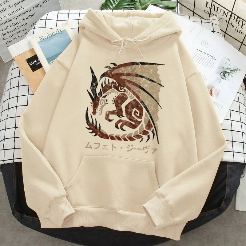 monster hunter hoodies male streetwear hip hop men hoody y2k aesthetic printed