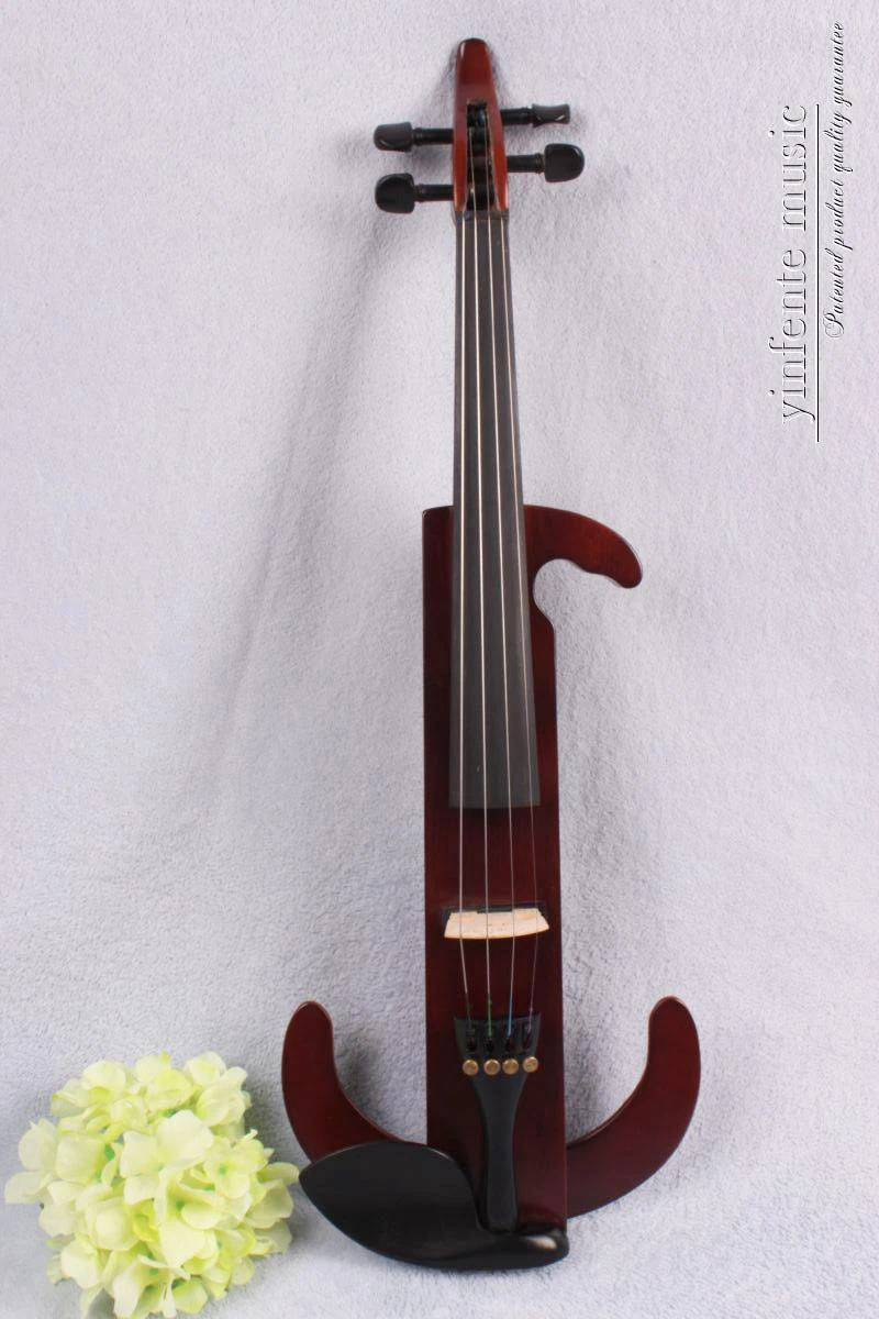 4 string 15.5 inch black Electric Viola Solid wood 9 --29#  black wood   color