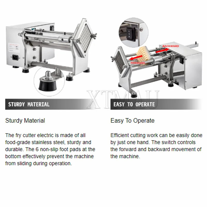Electric Vegetables Fruit Cutting Machine 7/10/14mm Stripe Cutter for Potato Carrot Cucumber Stripe Cutting Tool