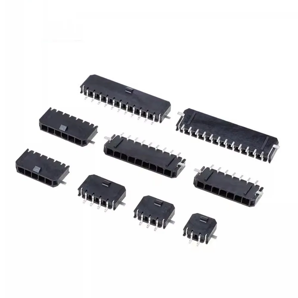 100 pcs Small 5557 MX3.0MM pitch horizontal sticker single row 2P-12P instead of 43650 automotive connector