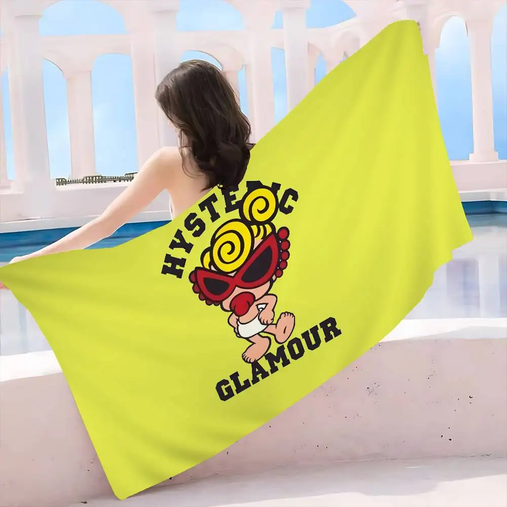 Japan Fashion H-Hysteric M-Mini Bath Towel Microfiber Soft Water Absorbing Breathable For Girl Kids Decorative Beach Towel