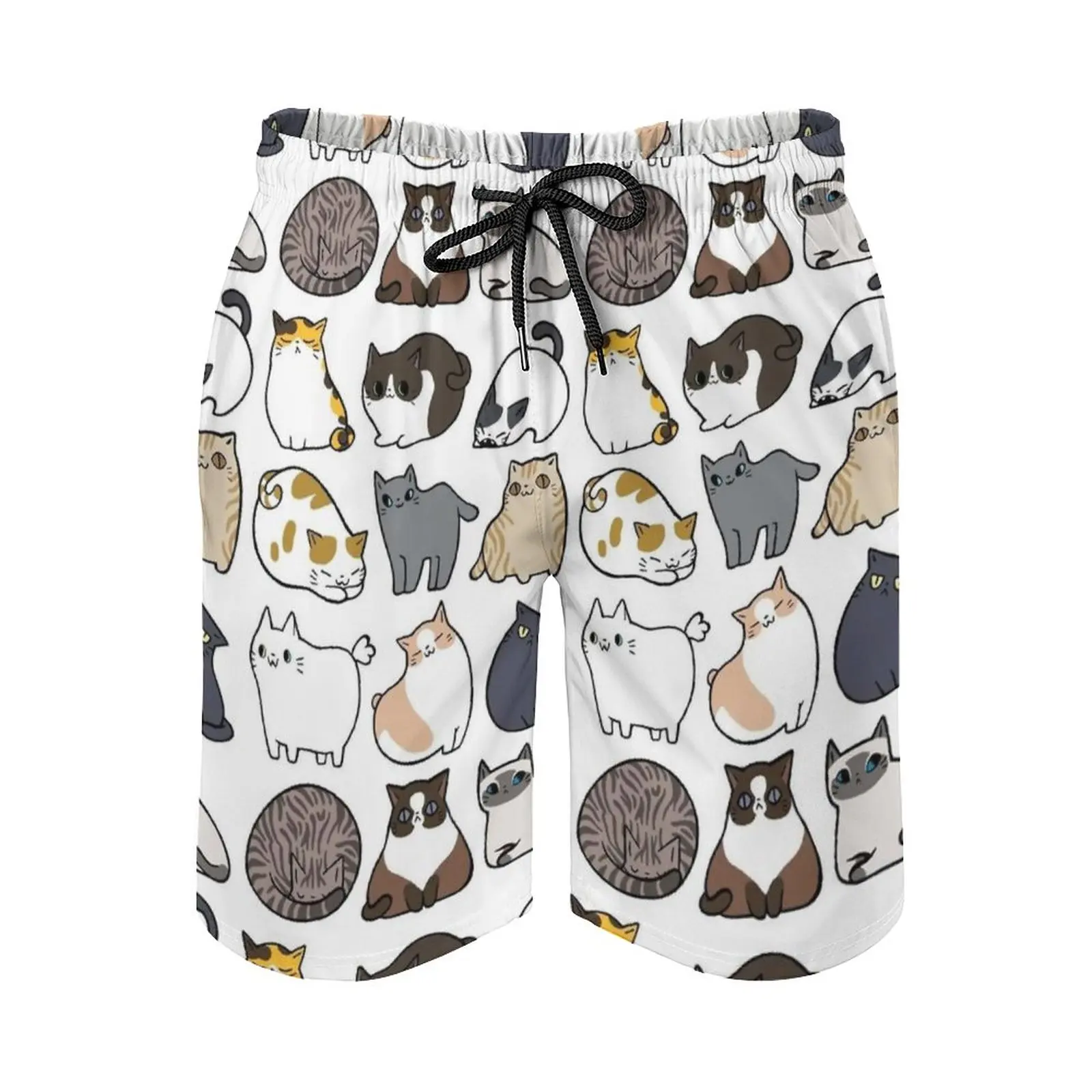 

Cats Cats Cats Print Swim Beach Board Shorts Swimsuit Loose Men'S Trunks Breathable Pattern Cat Cute Animal Beach Shorts