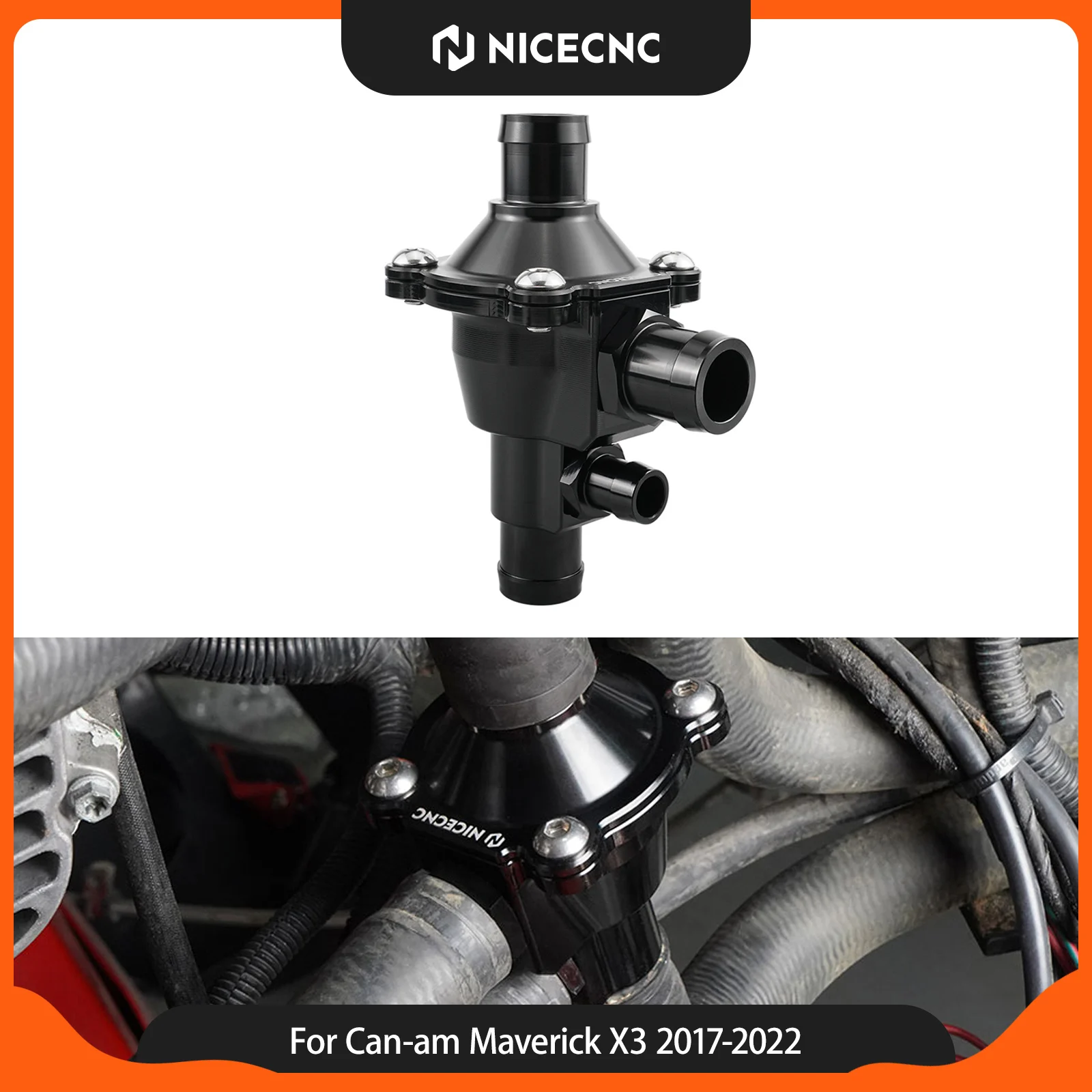 NICECNC Upgraded Thermostat For Can Am Maverick X3 SPORT Turbo Defender 2016-2020 Aluminum Detachable Design UTV Accessories