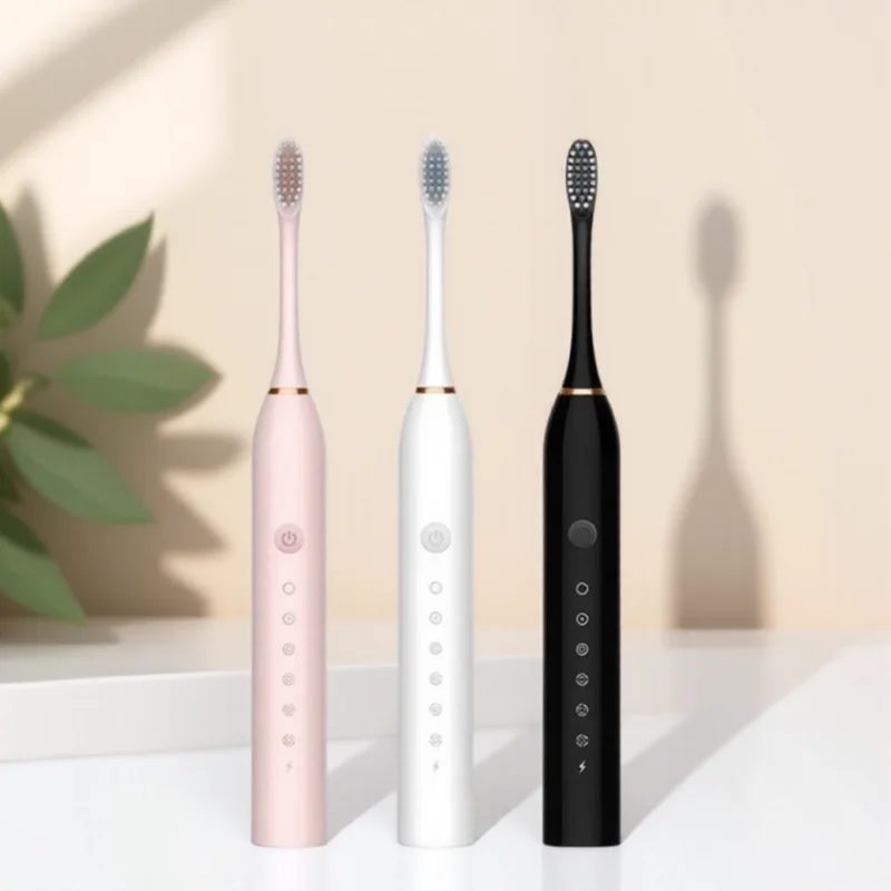 Brosse à dents électrique 6 Modes, minuterie Rechargeable par USB, forte Vibration, élimination de la Plaque, soins des gencives