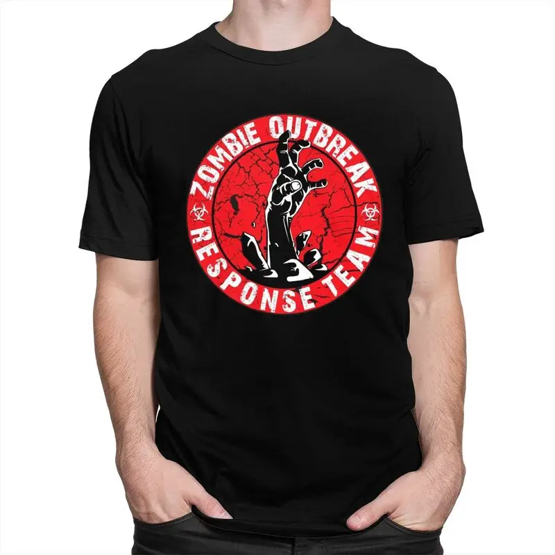 Custom Fashion Zombie Outbreak Response Team T Shirts Men T-shirts Streetwear Tee Tops Oversized Tshirts Merch