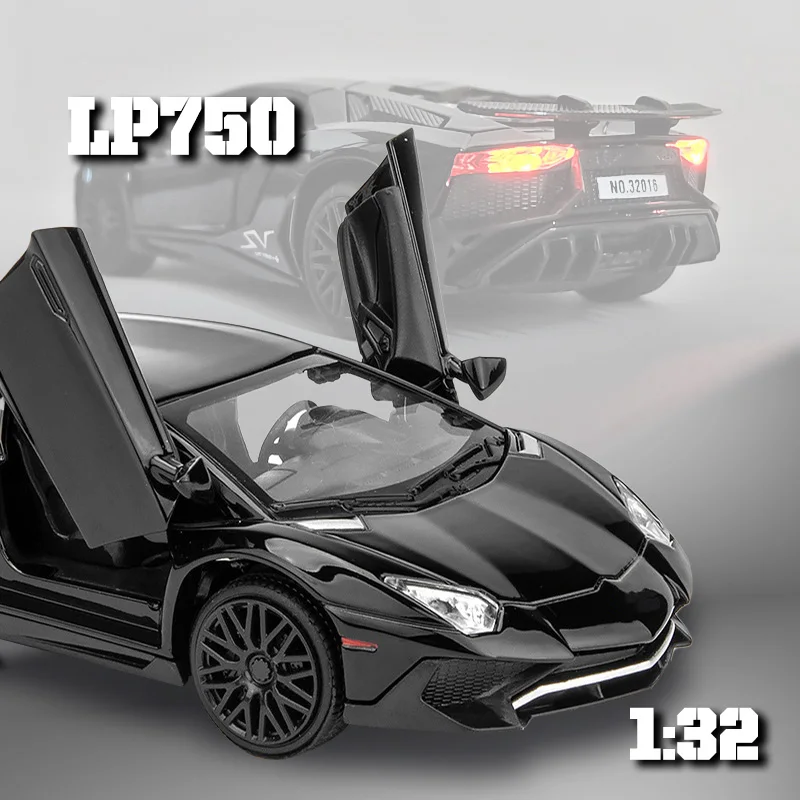 

1:32 сплав LP750, модель спортивного автомобиля, игрушка, тонкое настольное украшение, лучшая коллекционная модель автомобиля для любителей, подарки на Хэллоуин