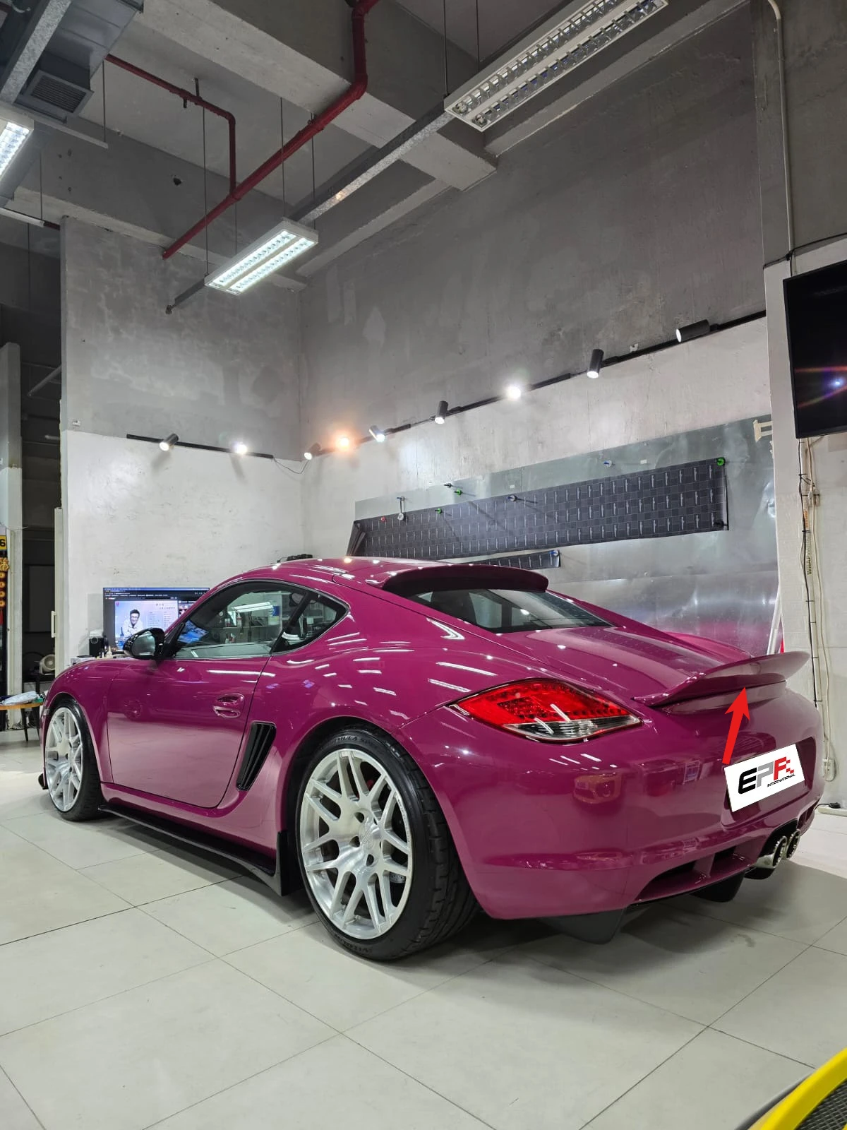 

For Porsche Caymans 987 EPAGT, Carbon Fiber Spoiler Duck Tail Fixed Wind Wing