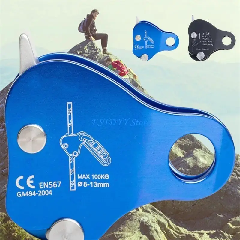 G6DE Outdoor Climbing Protector Fall Arrester Prevention Safety Rope Self-Locking Climbing Rope Grip Clamp for Rock Climbing