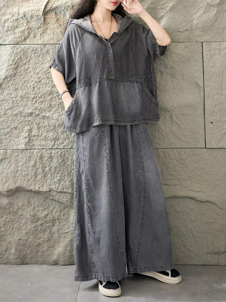 Amax LuluE Set Estivo con Capp - Women Fashion Jeans Top recensione e prezzo