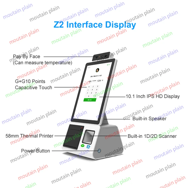 Touch Screen Desktop Self Service Kiosk 10.1 Inch  Capacitiveself Service Android Kiosk All in One Kiosk Desktop