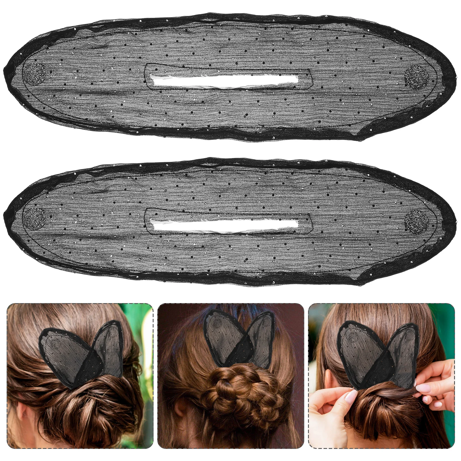 

2Pcs Hair Bun Makers Practical Lazy Hair Curler Bun Maker for Women Yoga Running Updo Accessories Lazy Curler Updo Maker