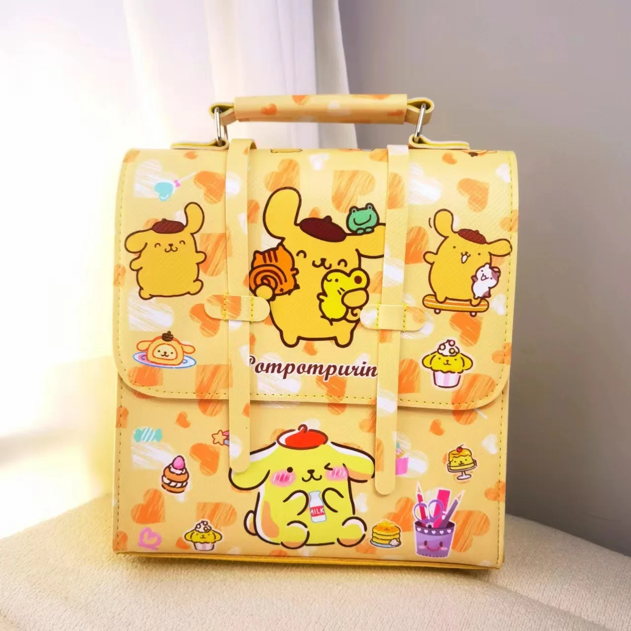 Neue Sanrio Kawaii Hallo Kitty Kuromi Kinder lässig multifunktion ale tragbare Umhängetasche Dual-Use-Rucksack Geschenk