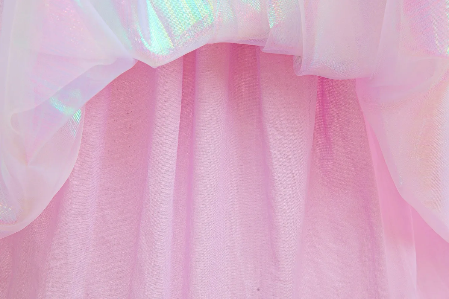 Glänzendes Tüll-Prinzessinnenkleid für Mädchen, langes, transparentes Netzkleid mit Rüschenärmeln für Geburtstag, Halloween-Party, Cosplay – Detail 8