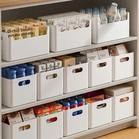 Thickened Kitchen Cabinet Organizer Storage Box Drawer Combination Spice Bottle Bowl Plate Storage Box Plastic Material