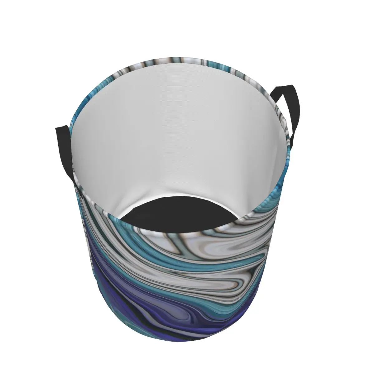 مخصص 1980s الحديثة شيك الأزرق الأرجواني الرخام الدوامات سلة الغسيل طوي الملابس يعوق للطفل الاطفال اللعب صندوق تخزين