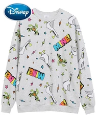 Disney Castle Anniversary Front Back Cartoon Print Sweatshirt Fashion Women O-Neck Long Sleeve Fleece Jumper Tee Tops Streetwear