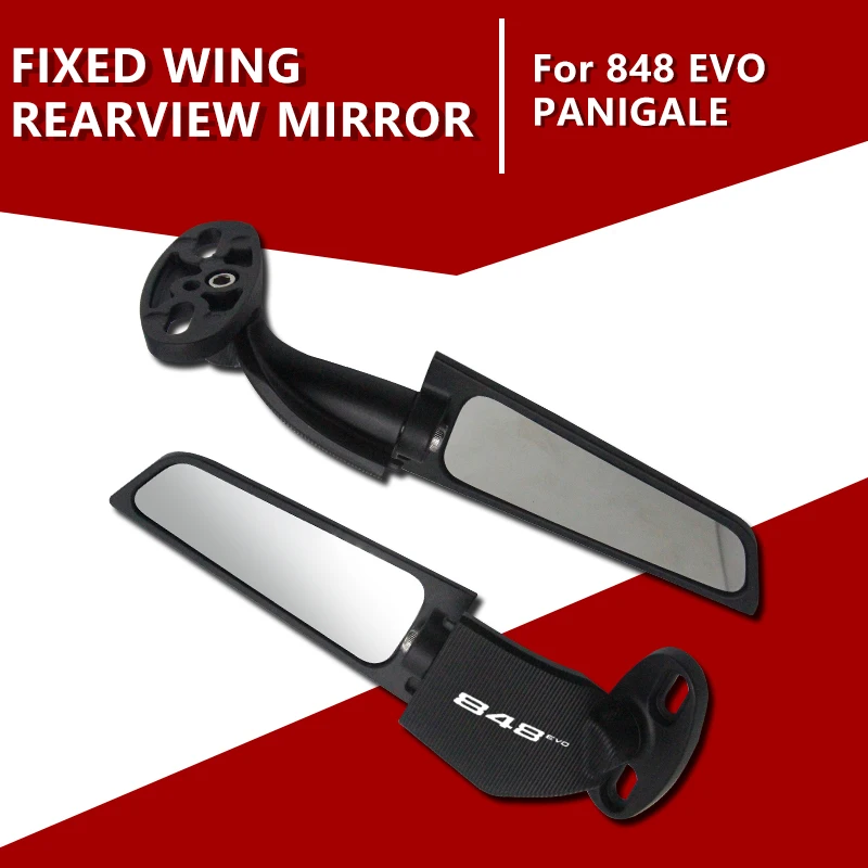 

for Ducati PANIGALE V2 V4 V4S 748 848 899 1199 1098 1199S Modified Motorcycle 2PCS Rearview Mirror Wind Wing Adjustable Rotating