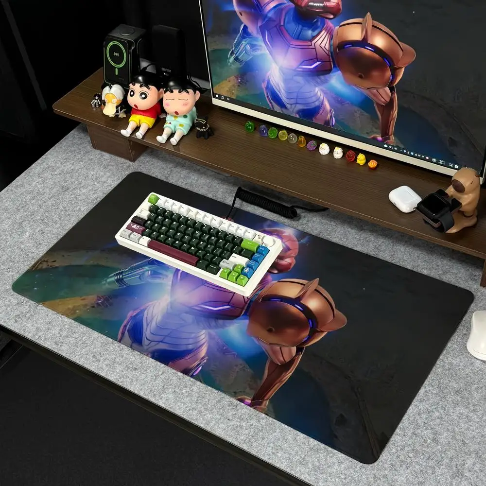 M-Metroid Prime 4 Beyond Mouse Pad Xxl كمبيوتر كبير الحجم لوحة مفاتيح ألعاب غير قابلة للانزلاق 90x40 سنتيمتر تصميم فني HD Deskmat