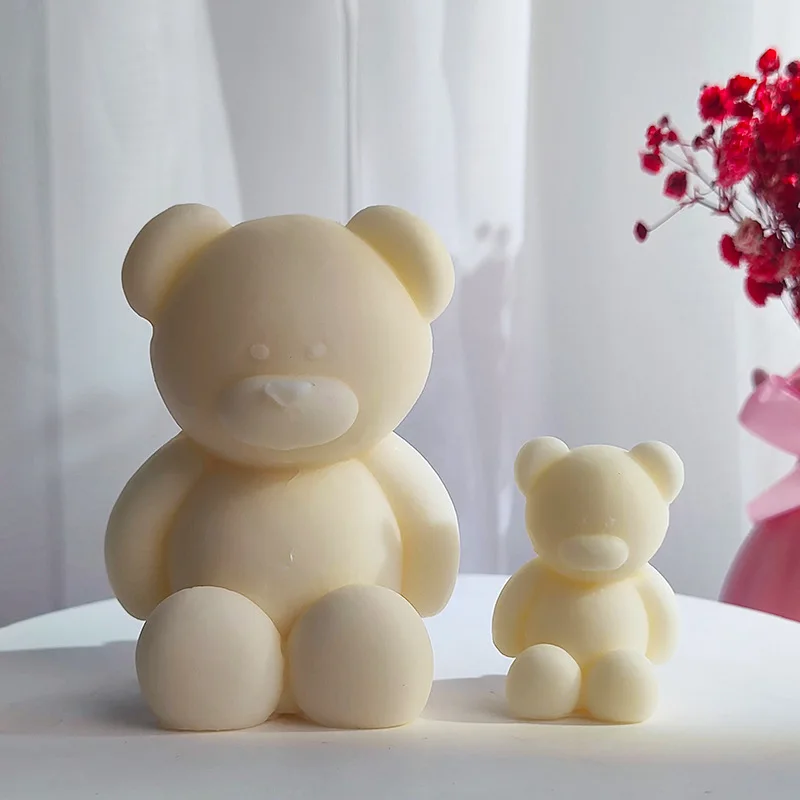 Neue Bären körper Kerzen form für handgemachte Kerzen Silikon formen Silikon Handwerk Kerzen herstellung liefert Geschenk Haupt dekoration