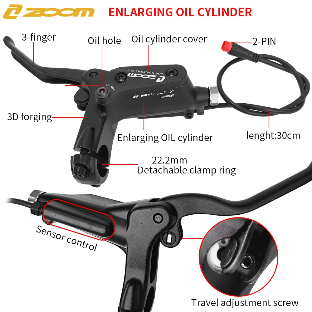 Zwing M HB-893E e-bike 4 pistons frein à disque hydraulique ensemble scooter électrique pliant vtt vélo mise hors tension ebrake