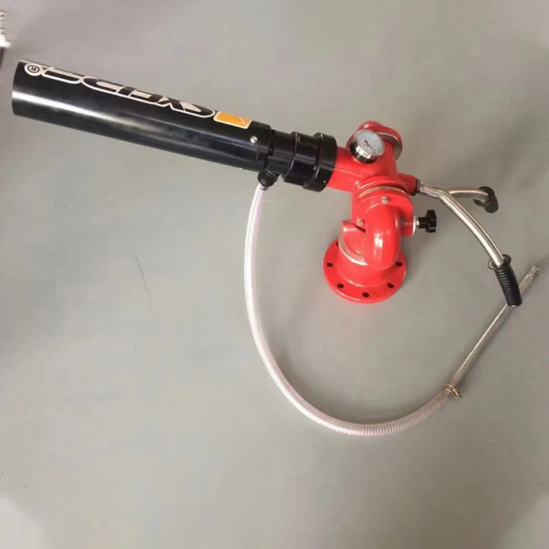 Fixed fire gun, DC wide-angle high-pressure rotating water gun spray gun foam water dual-purpose gun
