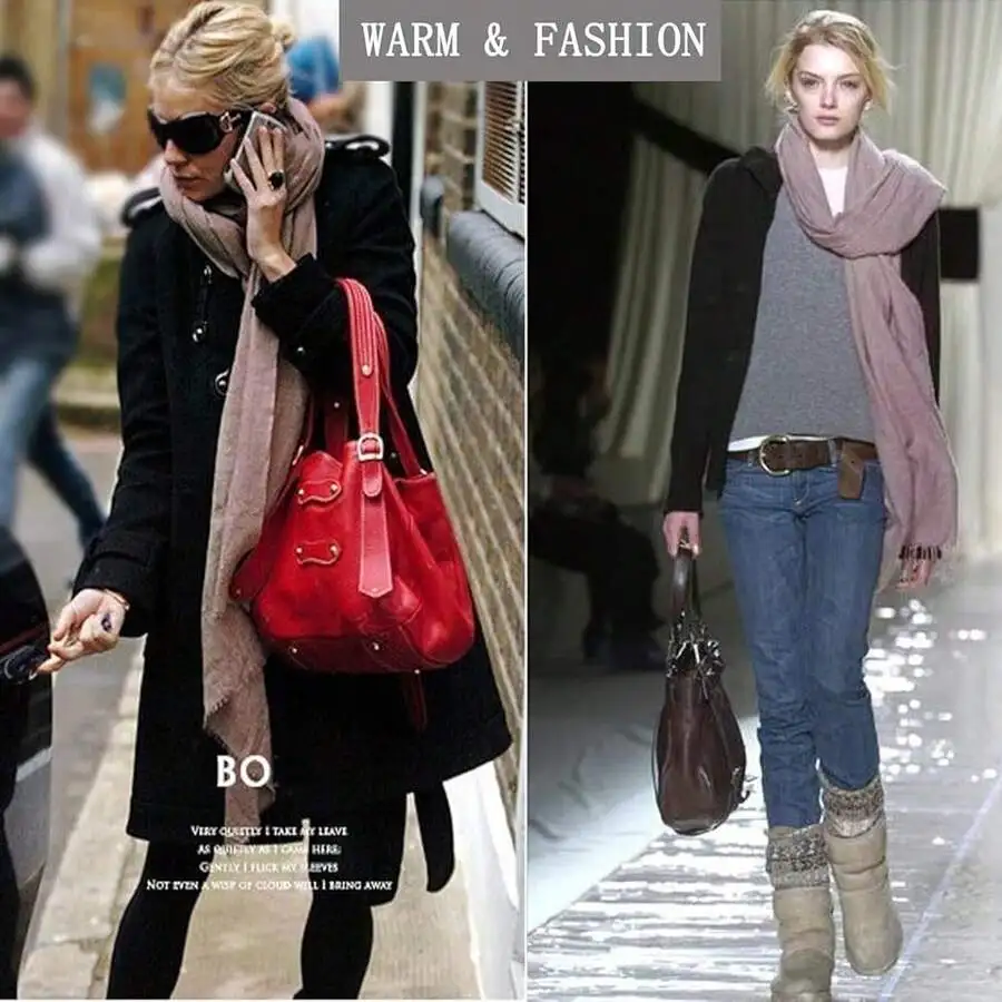 Womens Fashion Long Scarf Linen-Cotton Pure Color Large Soft Scarves Shawl Beautiful Shawl Wrap For Beach 200 X130 CM,Khaki